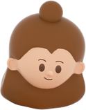 3D People Simple Young Girl Head