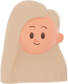 3D Simple Young Girl Head