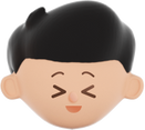 3D People Simple Young Boy Head