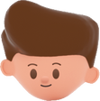 3D People Simple Young Boy Head
