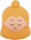 3D Simple Young Girl Head