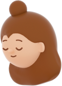 3D People Simple Young Girl Head