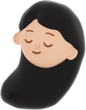 3D People Simple Young Girl Head