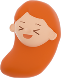 3D People Simple Young Girl Head