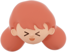 3D People Simple Young Girl Head