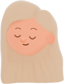 3D People Simple Young Girl Head