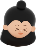 3D People Simple Young Girl Head