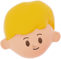 3D Simple Young Boy Head